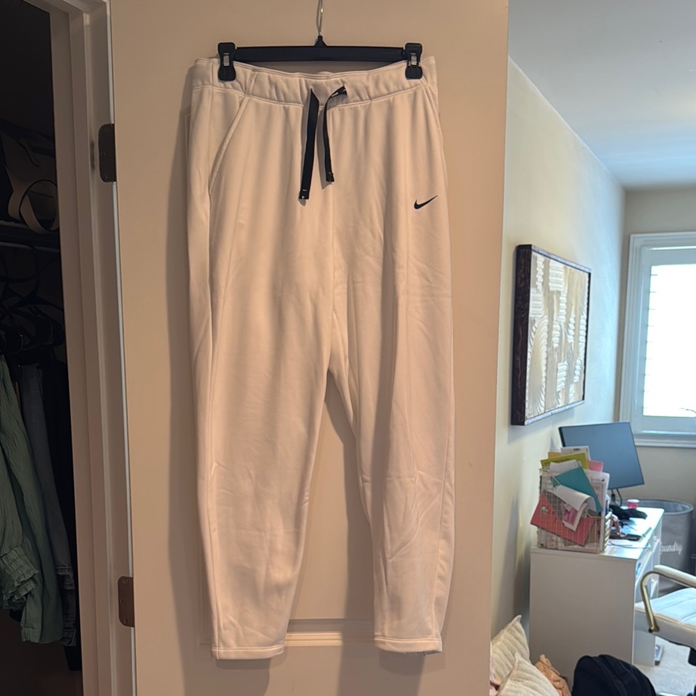 Nike White Athletic Joggers